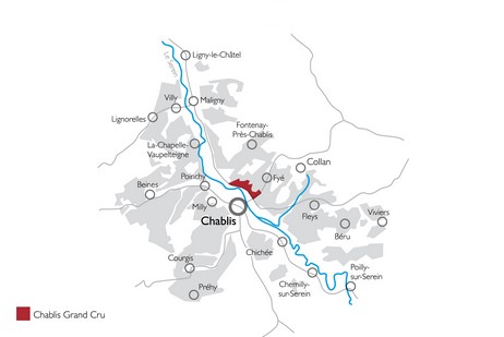 夏布利特级园/Chablis Grand Cru的地图