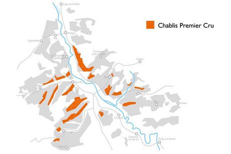 Télécharger la carte de l'appellation Chablis Premier Cru